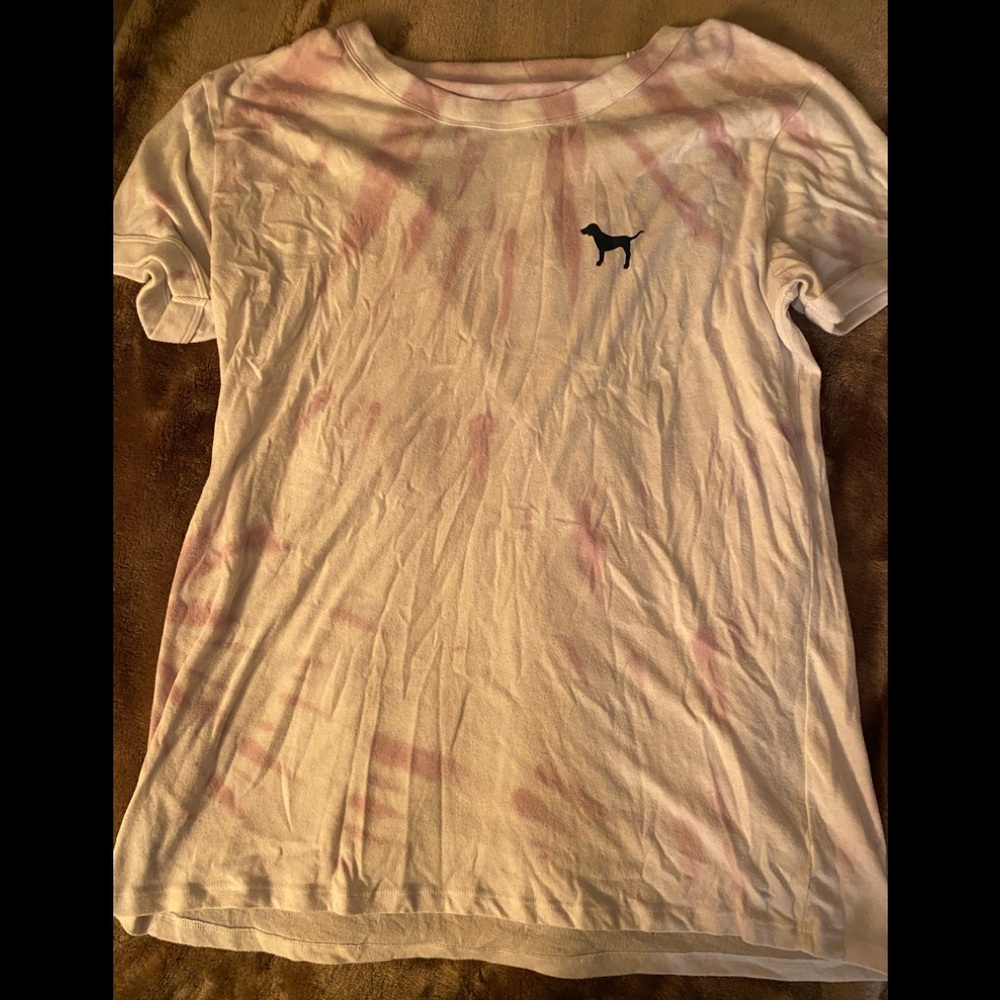 Medium pink light purple tie-dye shirt